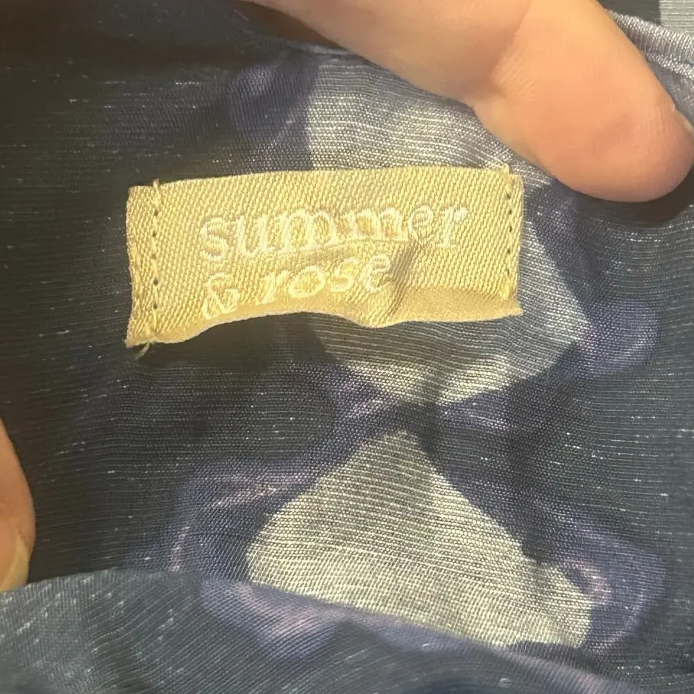 Summer & Rose blue cover-up kimono travel Beachy pool vacation cruise cardigan